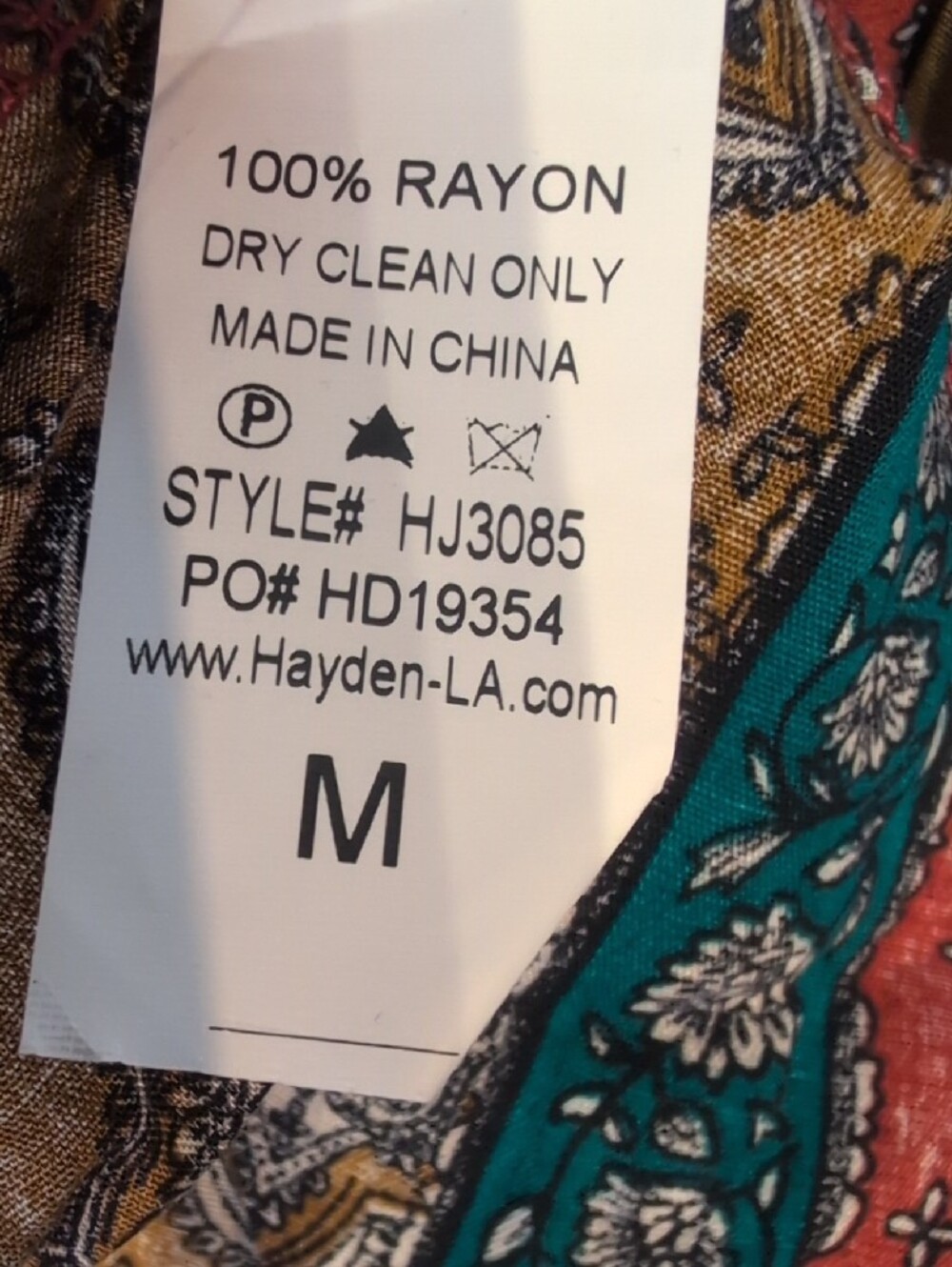 Hayden Boho Patchwork Open Front Komodo- Red, Teal, Mustard NWT Size M - Picture 6 of 10